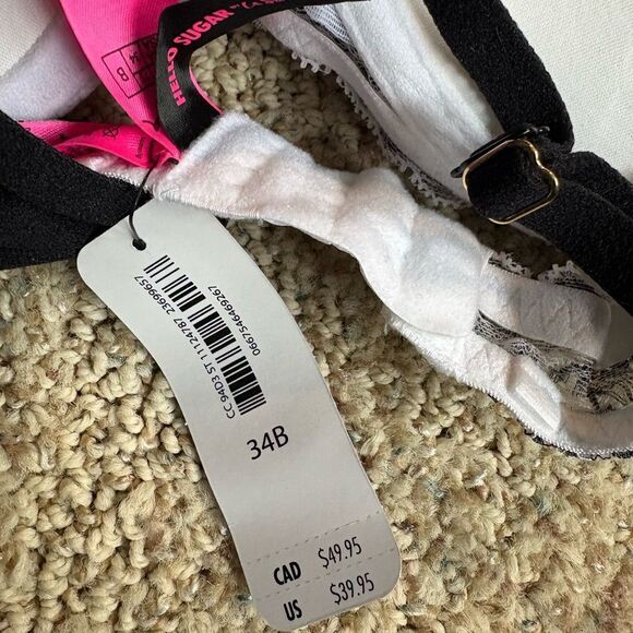 💥 Buy 2 get 1 Free 💥 LaSenza 34B Black and White Underwire Bra - Picture 4 of 4